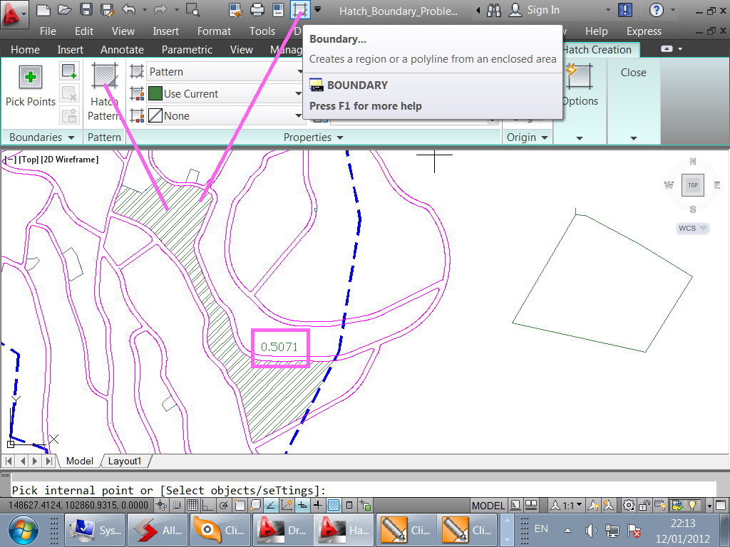 “Boundary” and “Hatch” commands when having gaps! Autodesk Community