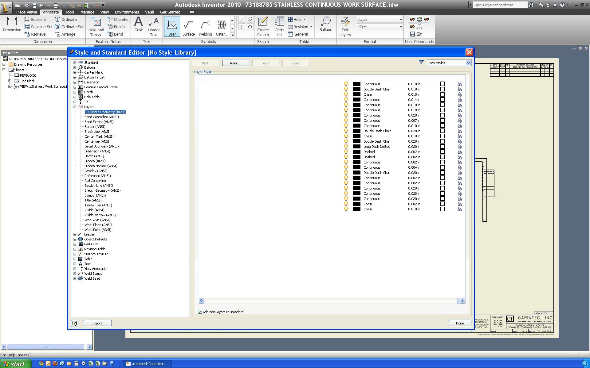 Style and Standard Editor Layer Styles Headers Missing Autodesk