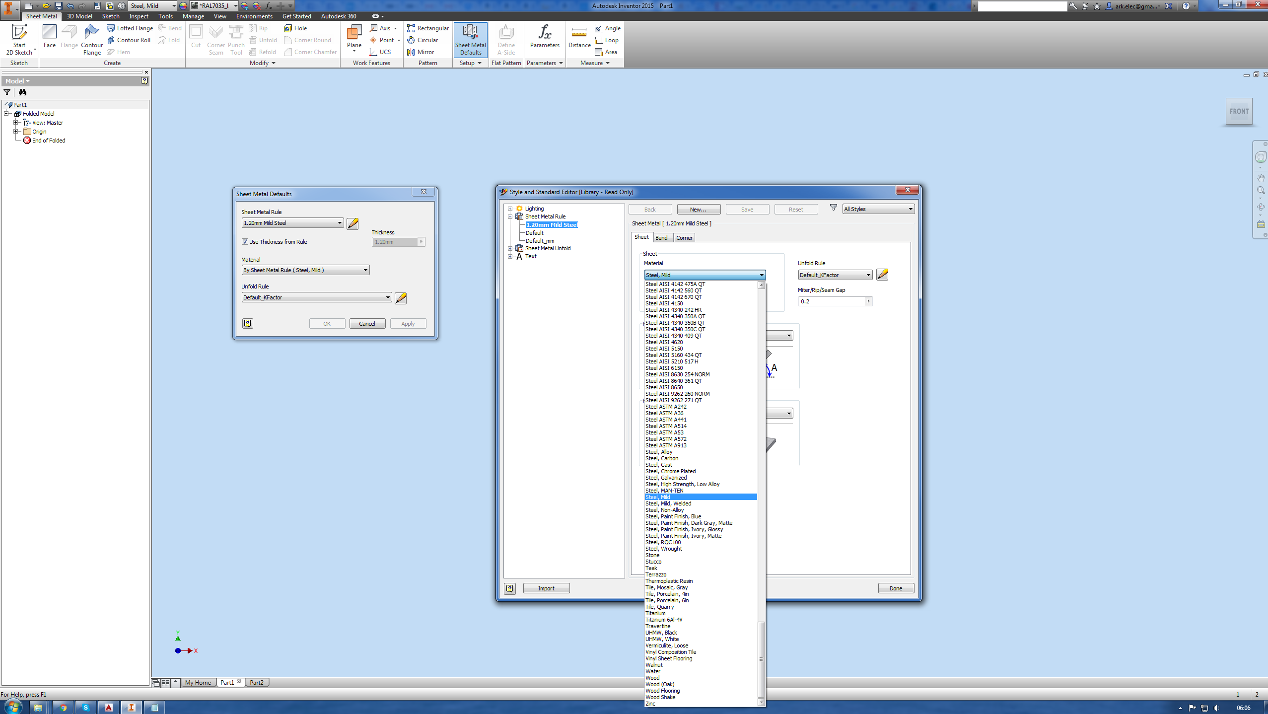 autodesk inventor 2015 sheet metal