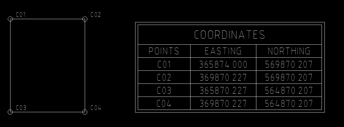 coordinate with table (fields - Autodesk Community - AutoCAD