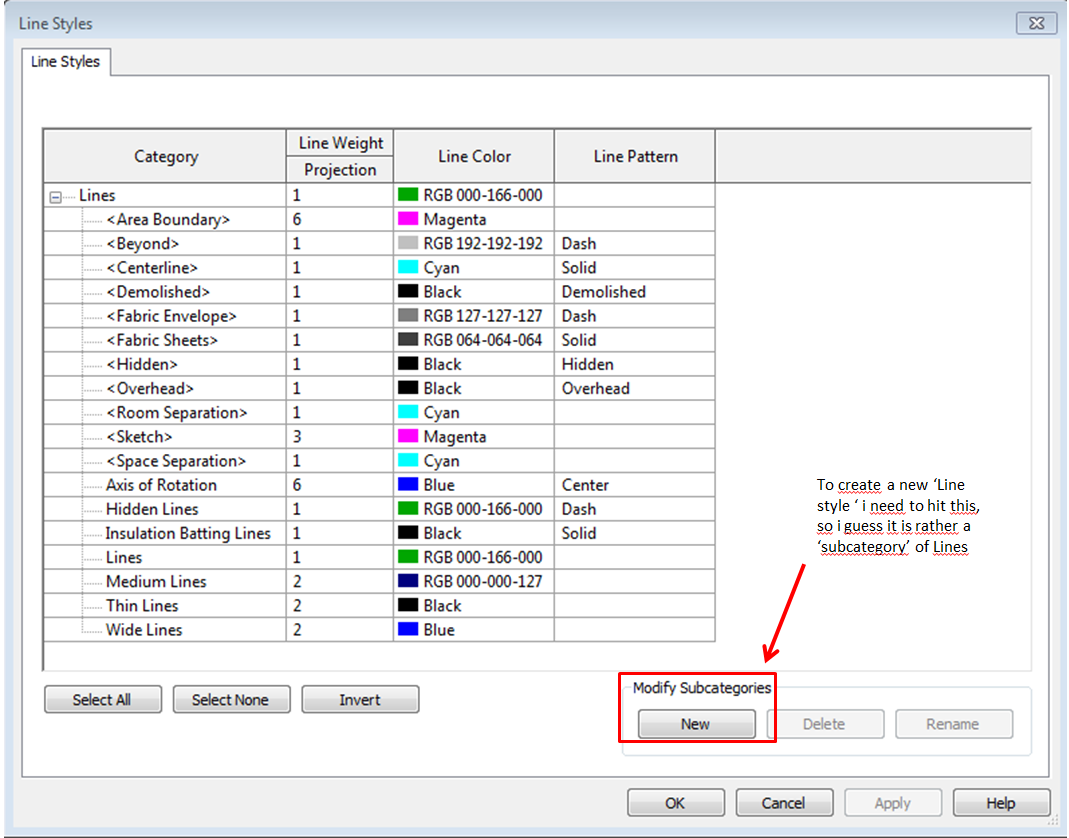 what are the default Line Styles used for? - Autodesk Community - Revit  Products