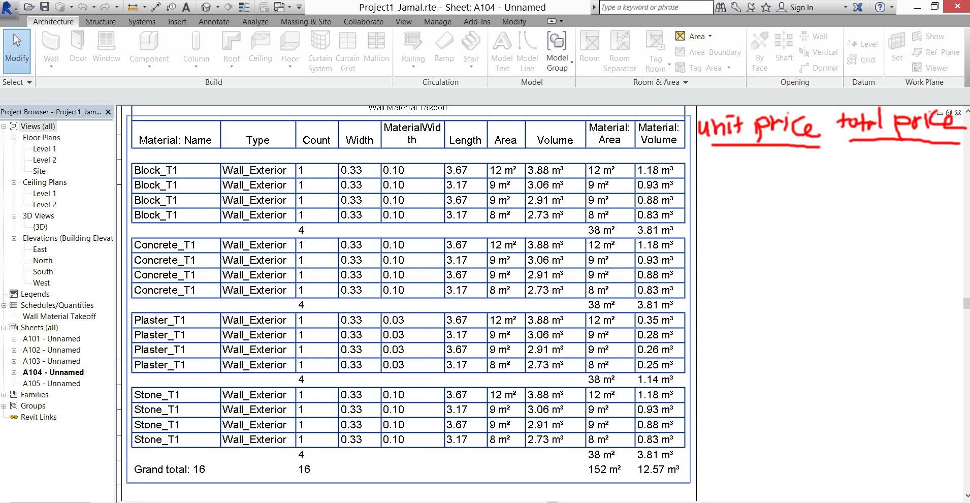 How to calculate the cost of material and labor in Revit? - Autodesk  Community - Revit Products