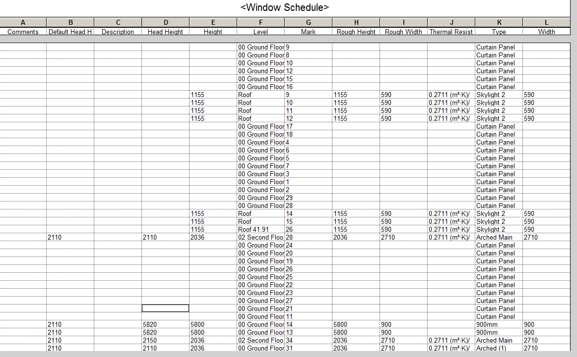 Curtain walls in door/window schedules - Autodesk Community ...