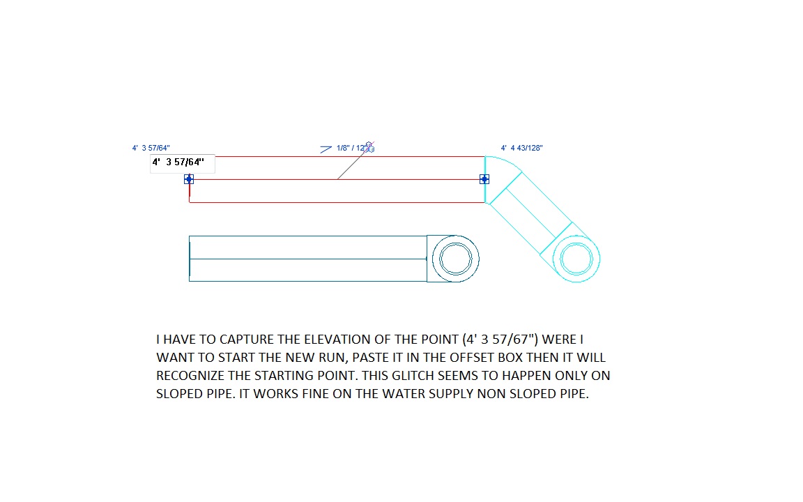 ADDING SLOPED PIPE FROM THE END OF ANOTHER PIPE. - Autodesk Community