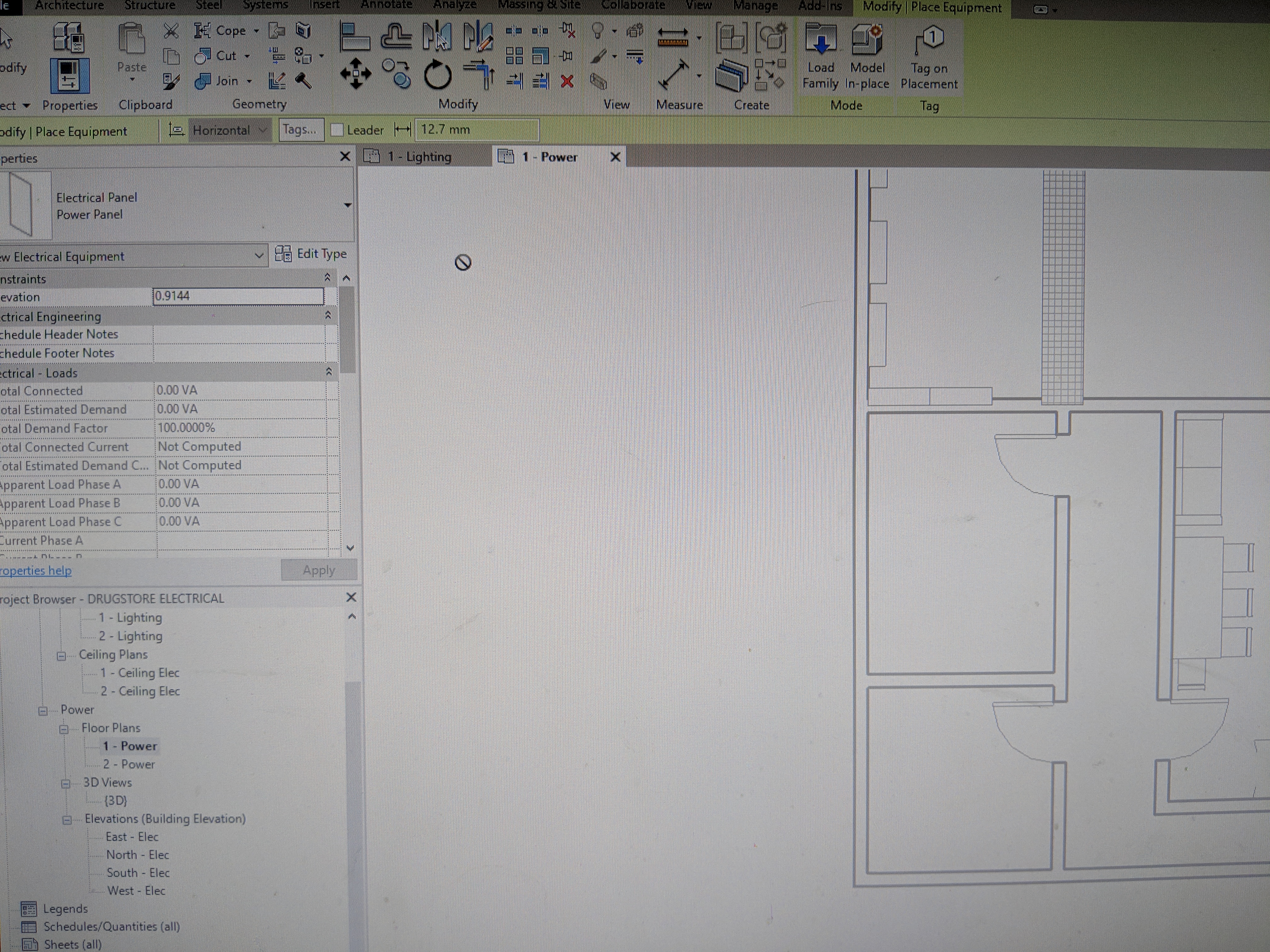 Solved: Can't add an electrical panel to a linked revit file