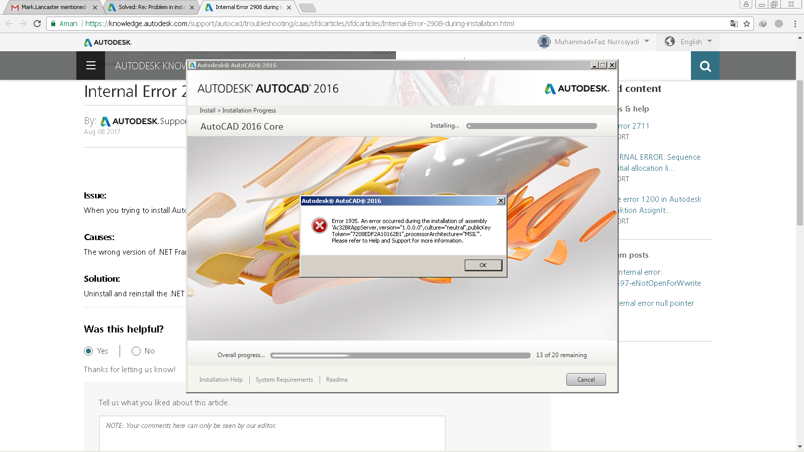 Solved: Problem In Installing Autocad 2016, 2017. - Autodesk Community