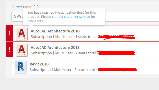 You have reached the activation limit for this product. Please contact  customer - Autodesk Community - Subscription, Installation and Licensing