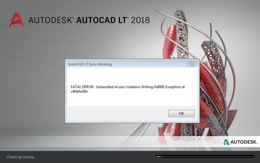 Как избавиться от Фатальной ошибки в AutoCAD