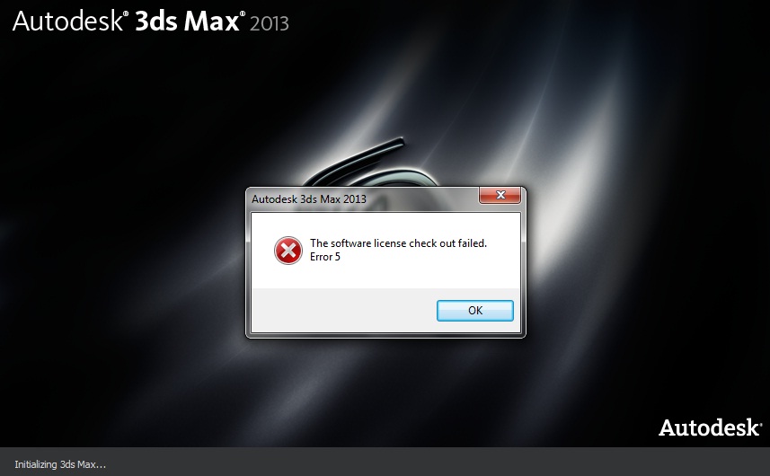 3ds max 2013 error 5