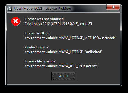 Maya 2012 license