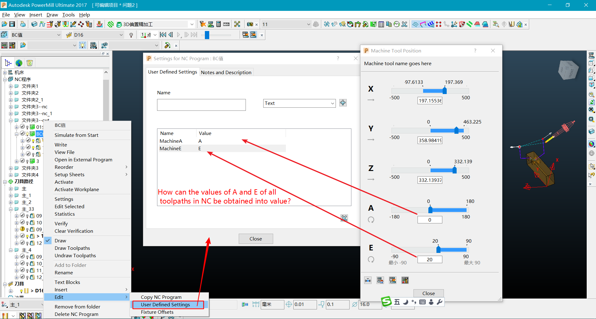 How To Get The Toolpath B/C Axis Rotation Angle Value To NC User ...