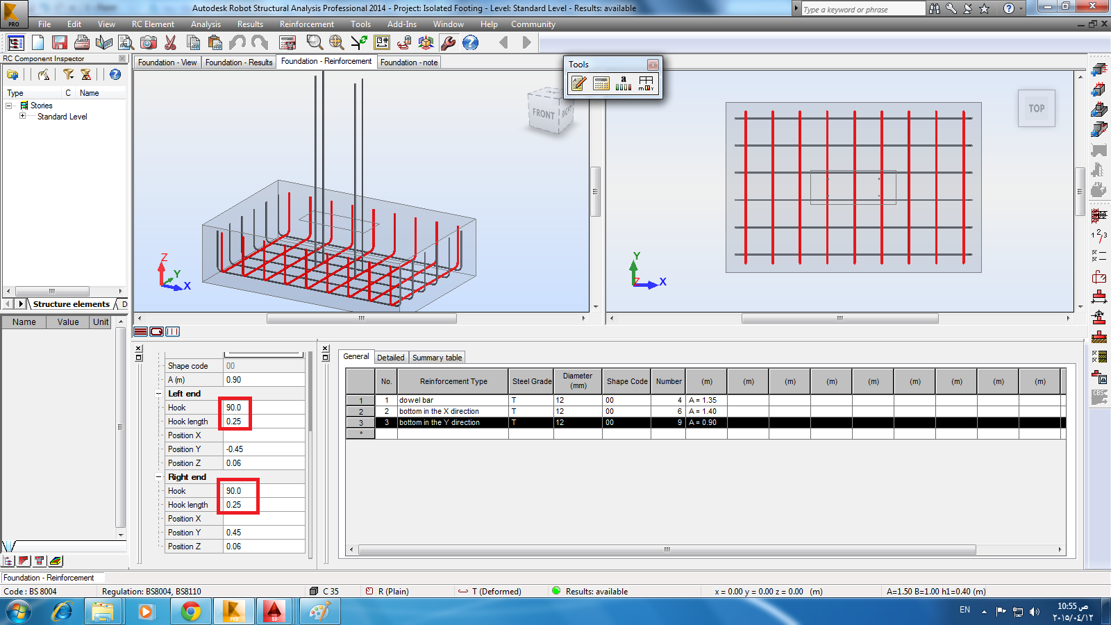 Solved: Robot reinforcement pattern modification (foundation ...