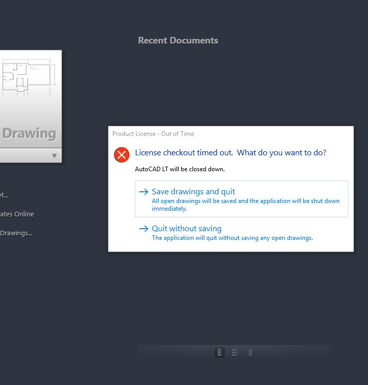 License Checkout Timed Out Autocad