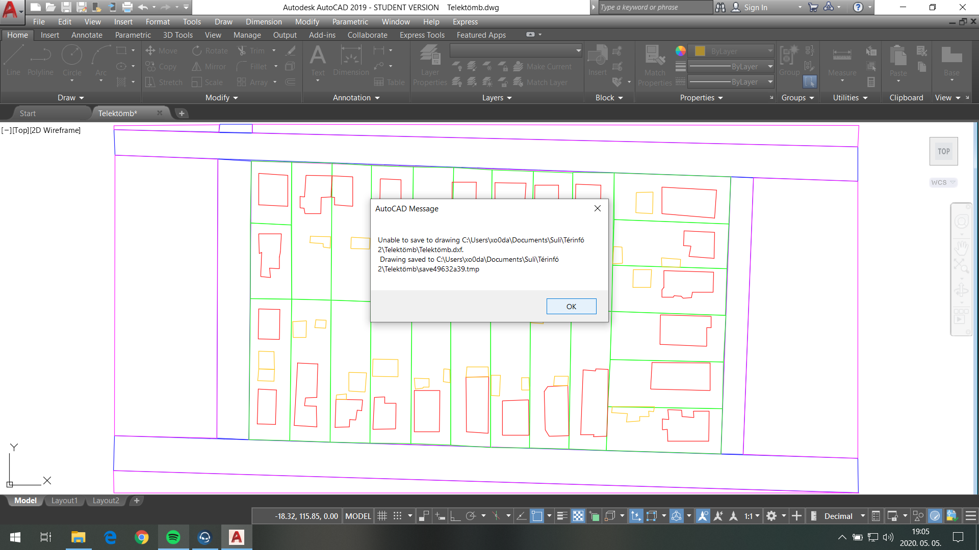 autocad unable to save drawing