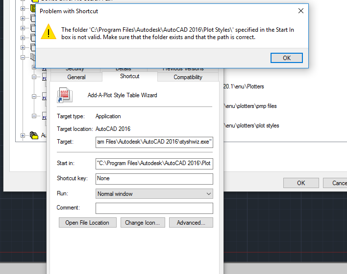 Featured image of post The Following Shortcuts In The Search Were Invalid And Ignored autocad 2009 pc3 files lnk