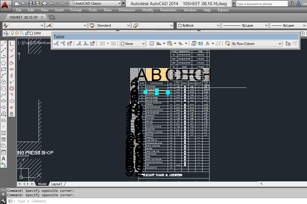 reg: TABLE INDICATOR - Autodesk Community - AutoCAD