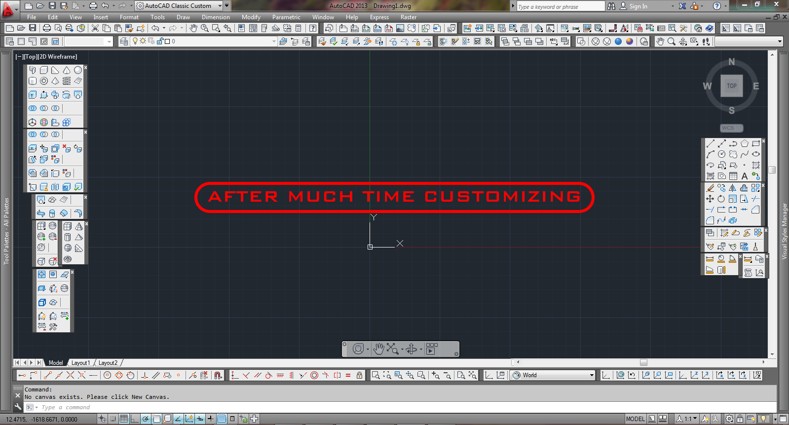 autocad 2016 missing toolbars