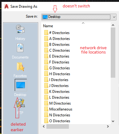 AutoCAD Suite - file location dialog box issue only saving to desktop  location - Autodesk Community - AutoCAD