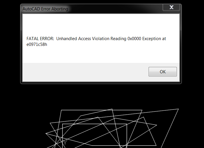 Fatal Error Unhandled Access Violation Reading 0x0000 Exception At 1604