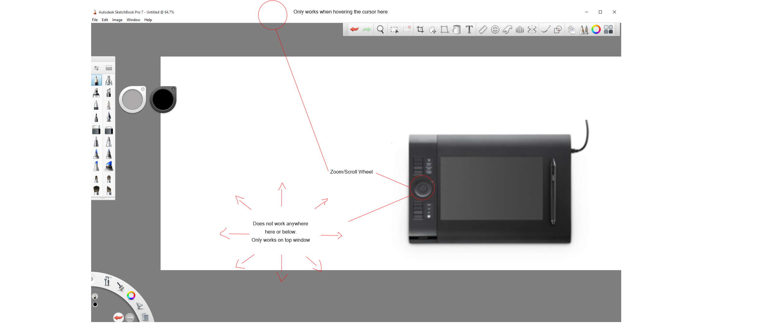 Solved: SketchBook Pro 7 wont Zoom/Scroll with either mouse or sketch  tablet. [HELP] - Autodesk Community - Community Archive - Read Only