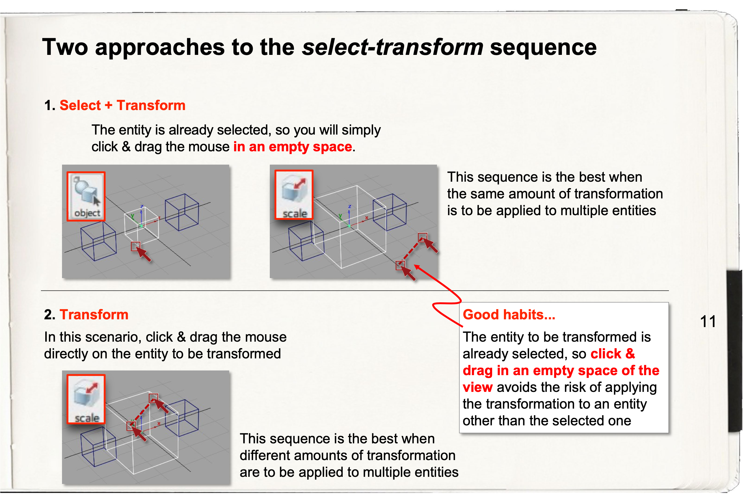 The function that allows you to select and transform objects with one ...