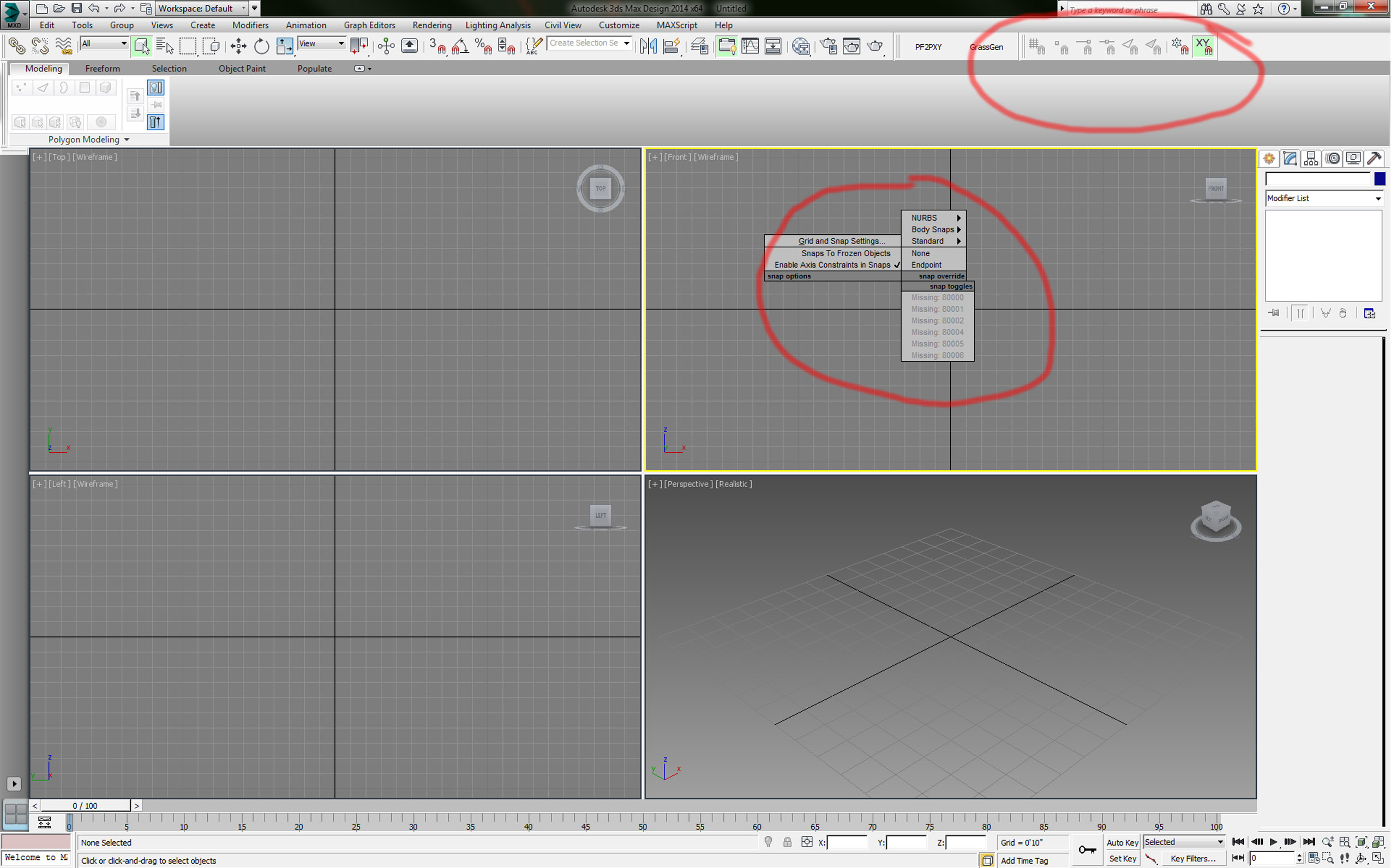 Snap Toolbar disabled: Snap toggle missing 8000 - Autodesk Community - 3ds  Max