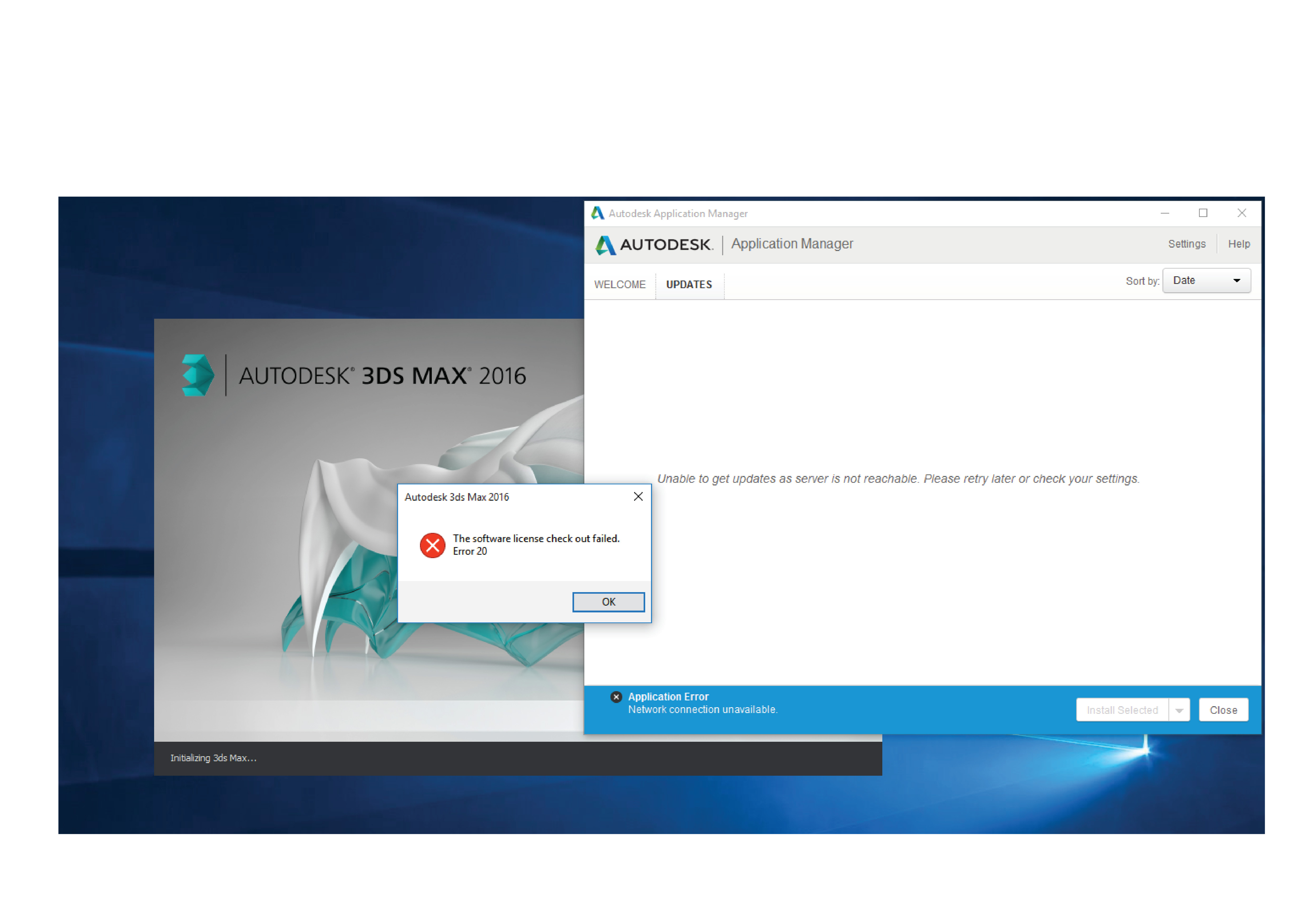 Desktop subscription : The Software License check out failed. Error 20. -  Autodesk Community