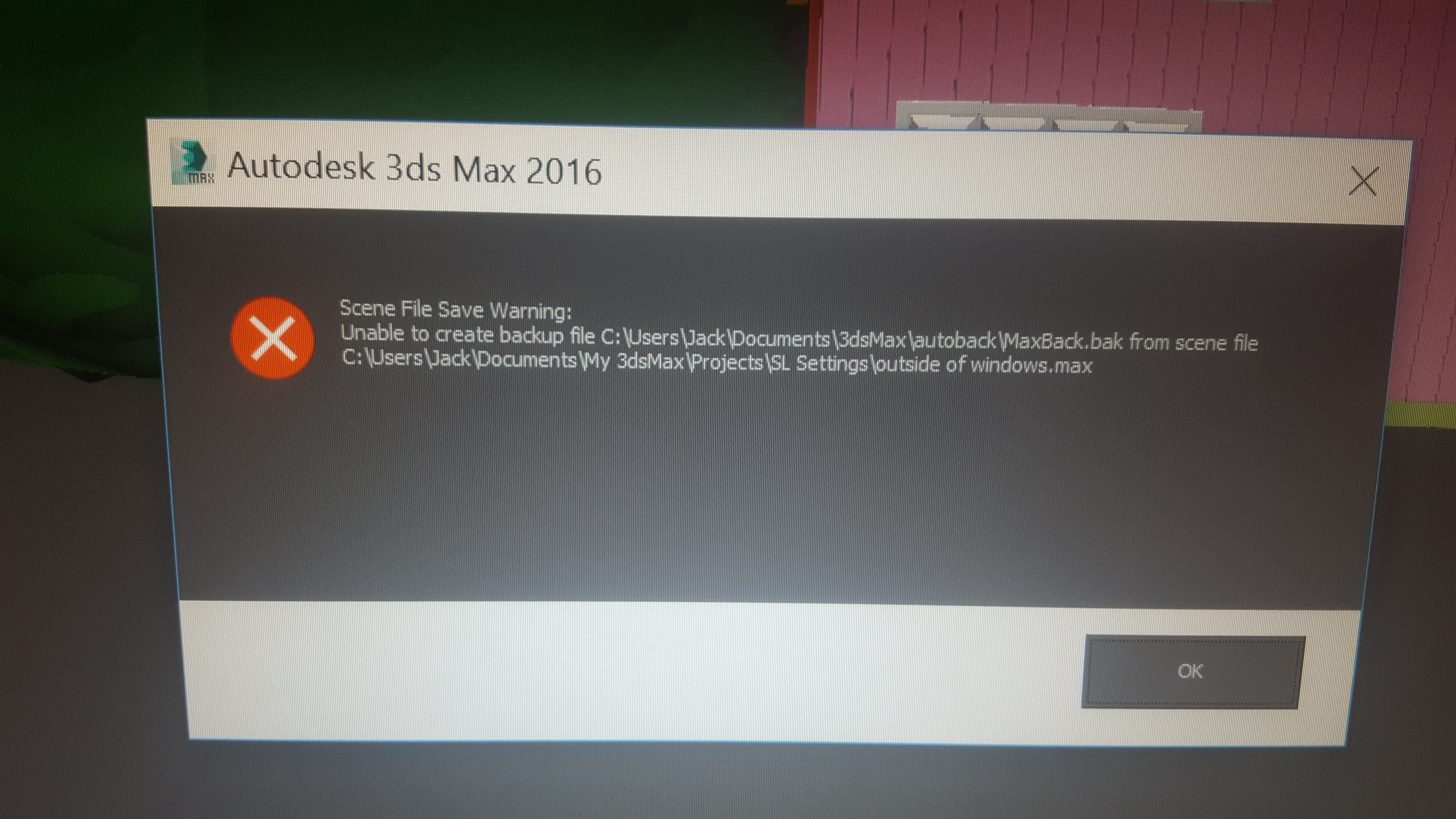 Solved: Can't Save Project due to Backup File Error - Autodesk Community - 3ds  Max