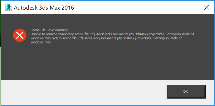 Solved: Can't Save Project due to Backup File Error - Autodesk Community - 3ds  Max