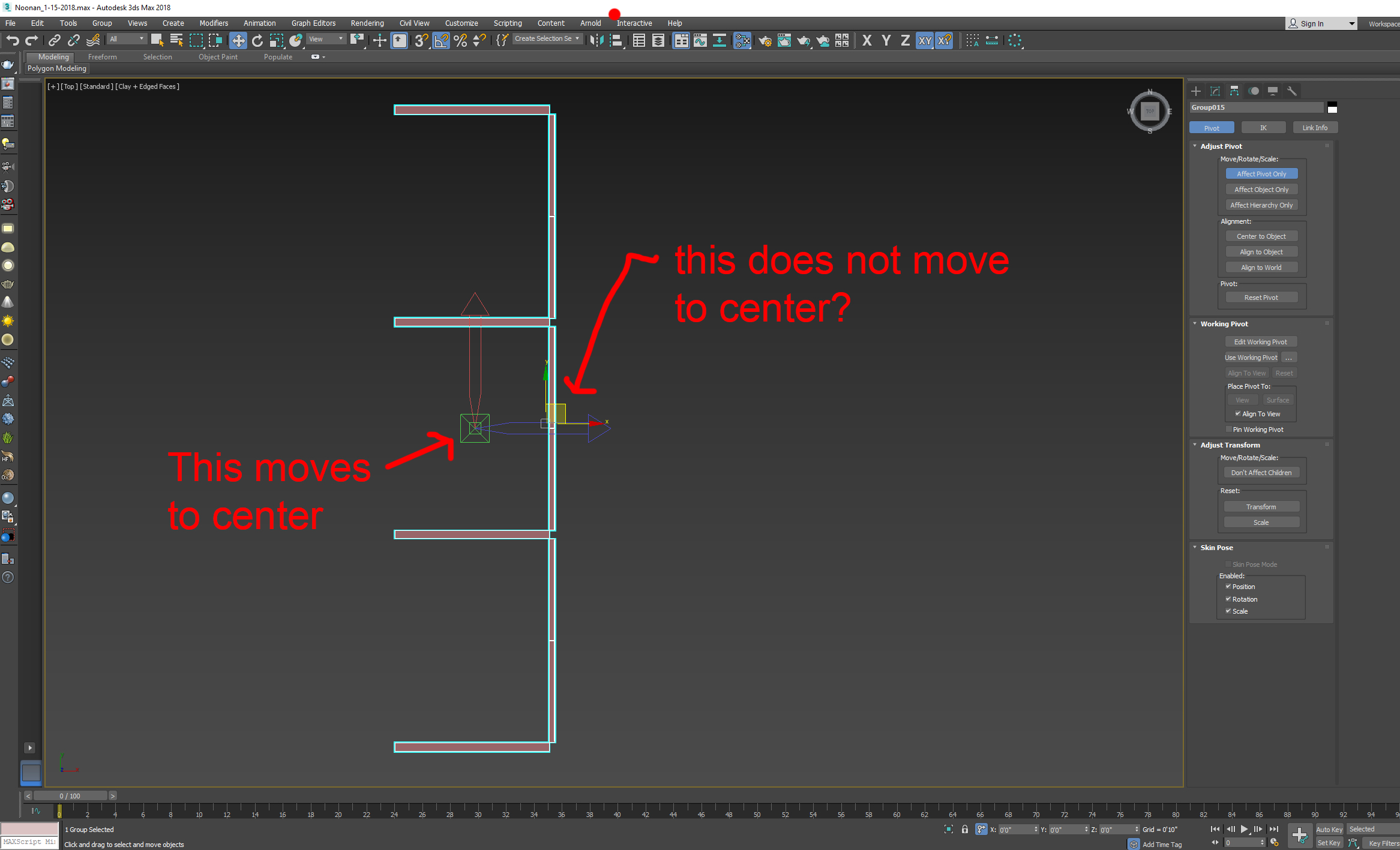 Solucionado: Can't Center pivot of grouped objects 2018.4 - Autodesk  Community - 3ds Max