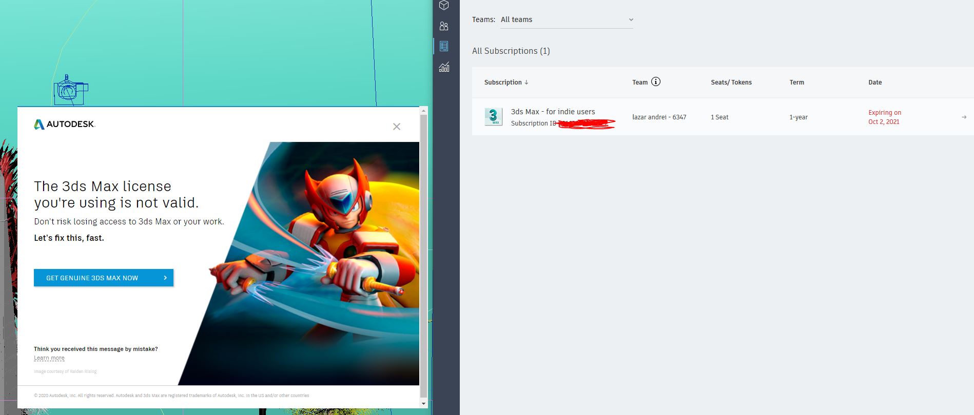 Autodesk genuine see my Indie licence as invalid - Autodesk Community - 3ds  Max