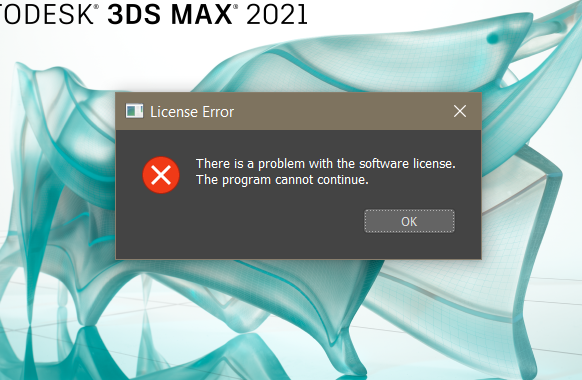 Software License Error - Autodesk Community - 3ds Max