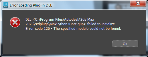 Solved: 3ds max 2023 Error Loading - Autodesk Community - 3ds Max