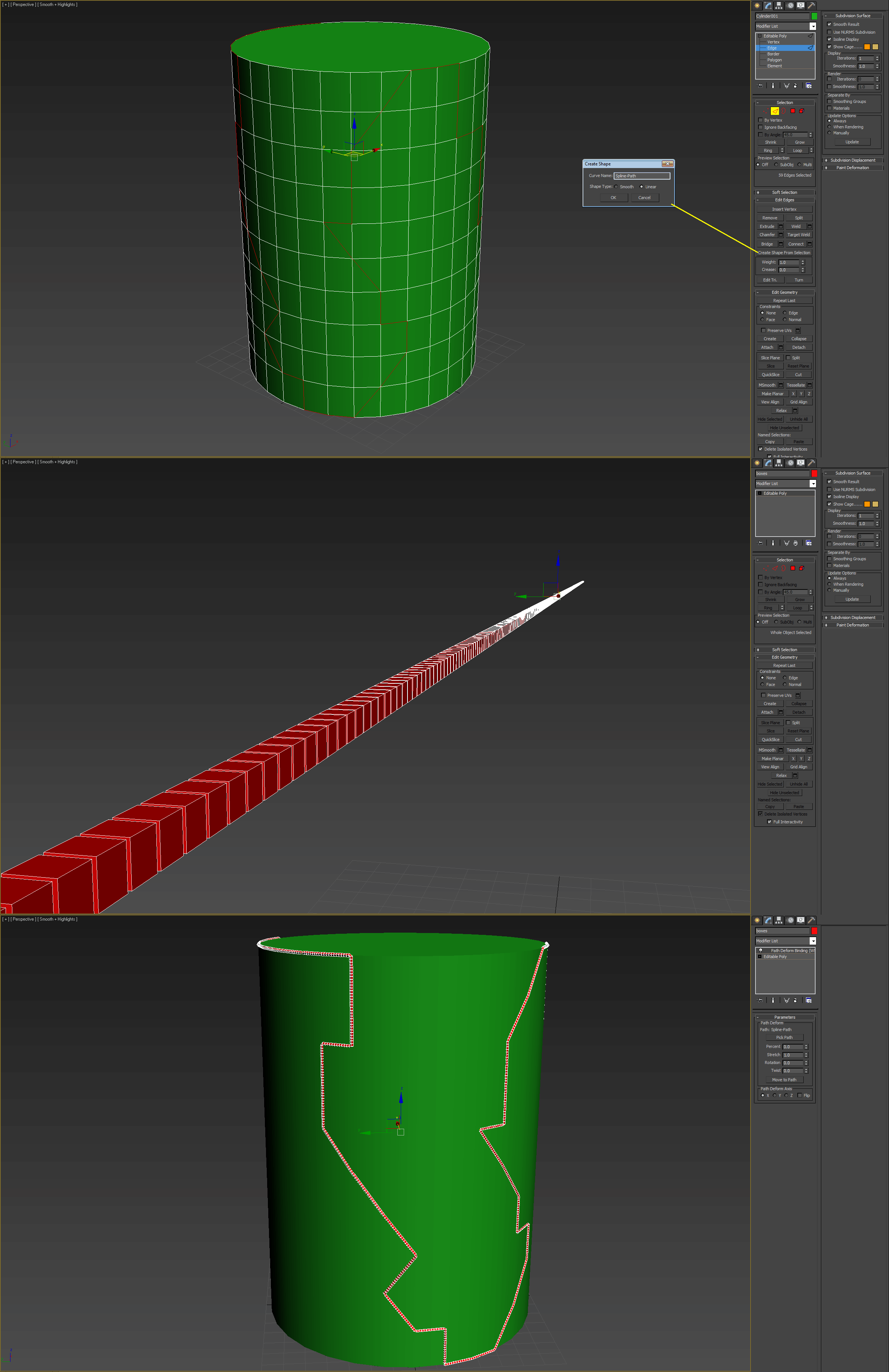 Solved: Problem - Manipulating a flat object to wrap round a cylinder -  Autodesk Community - 3ds Max