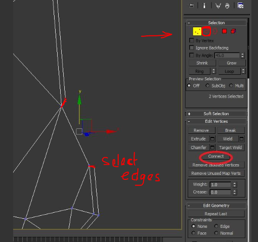 Solved: Connect two vertices (Editable Poly) not working - Autodesk  Community - 3ds Max