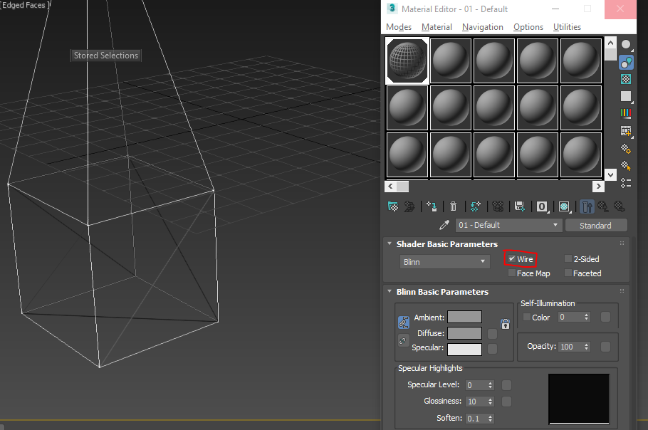 Is there a way that I can make a selected object display as a wireframe -  Autodesk Community - 3ds Max