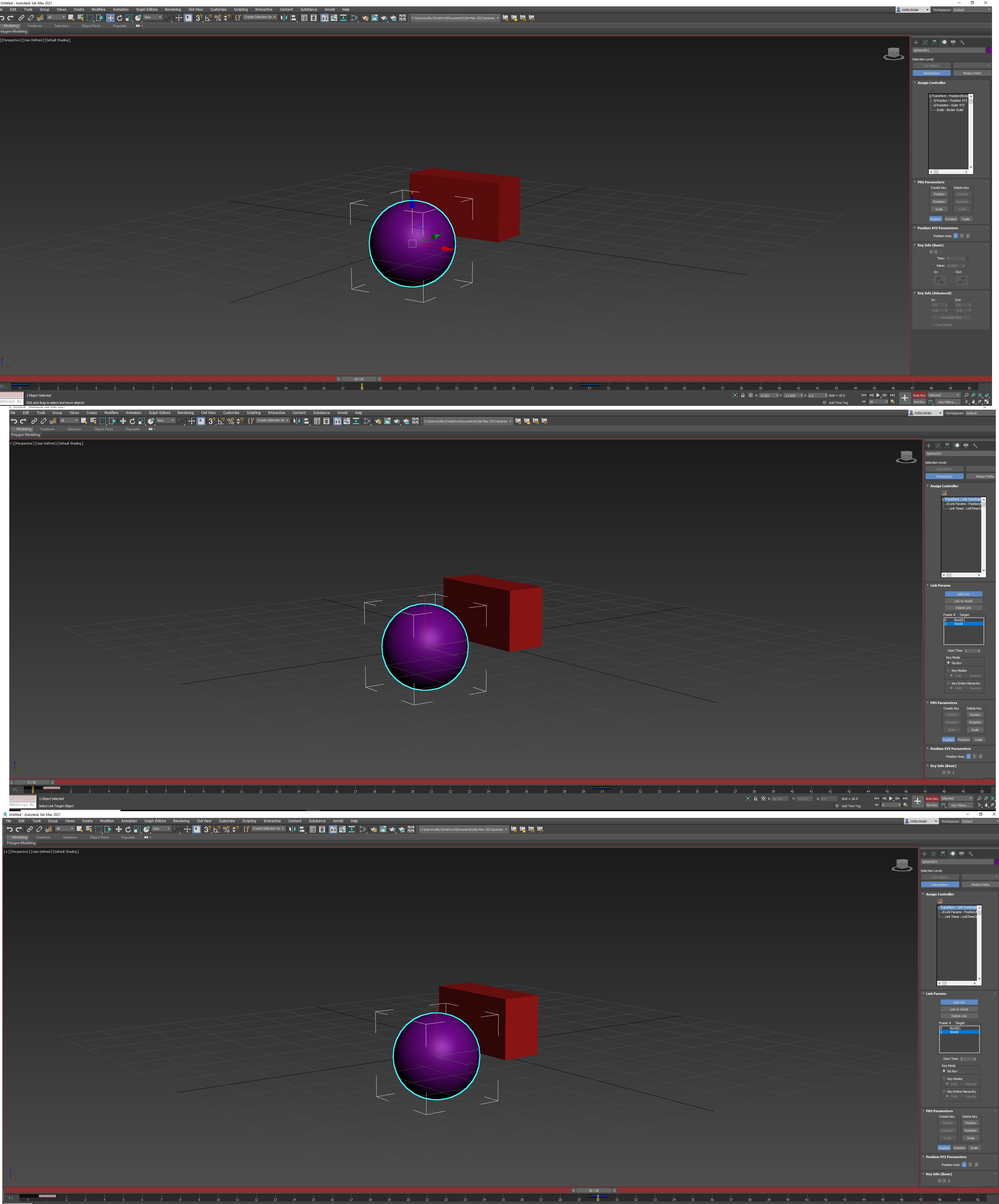 Link Constraint causes object to move - Autodesk Community - 3ds Max