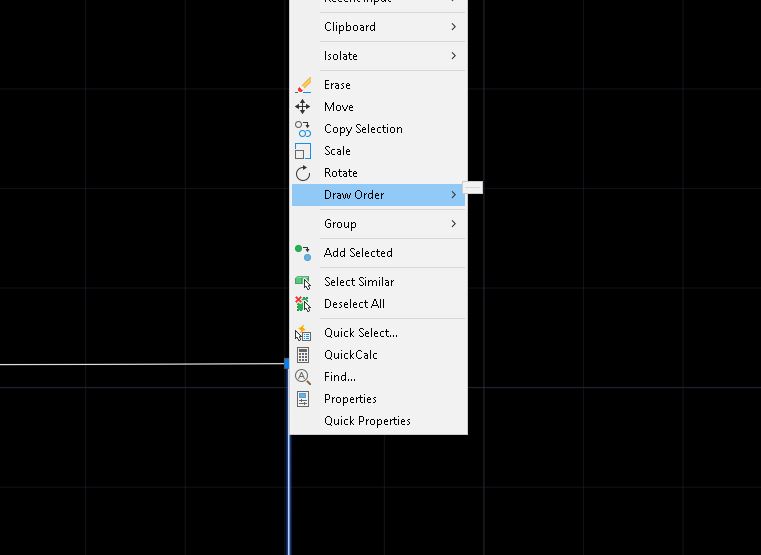 Solved: right click menu draworder options missing - Autodesk Community