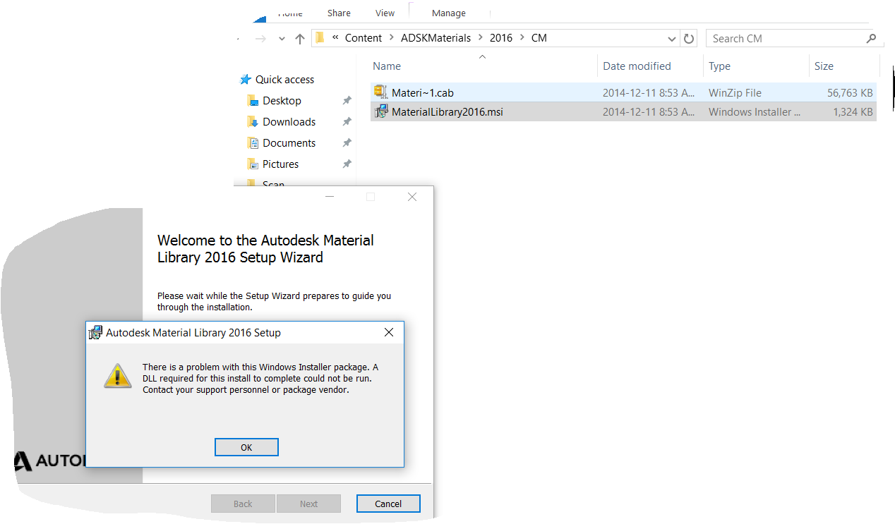 Solved: AutoCad 2016 there is a problem with the windows installer ...
