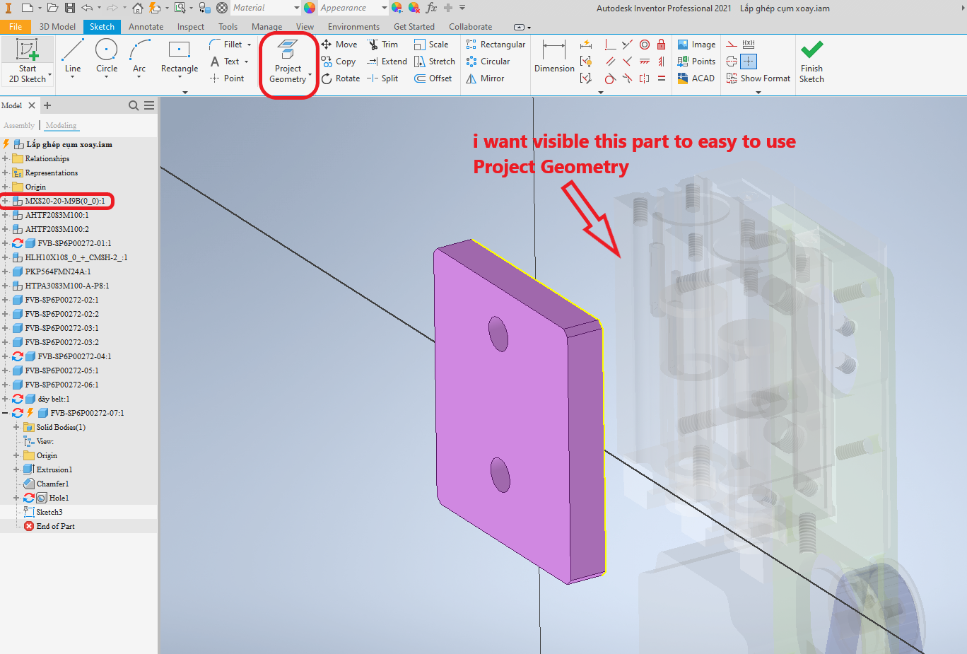 Solved: Visible other part in Assembly enviroment - Autodesk Community