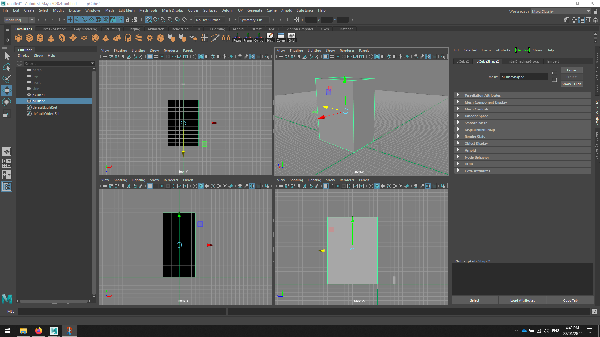 Maya 2020 and 2022 Meshes in viewport not displaying correctly