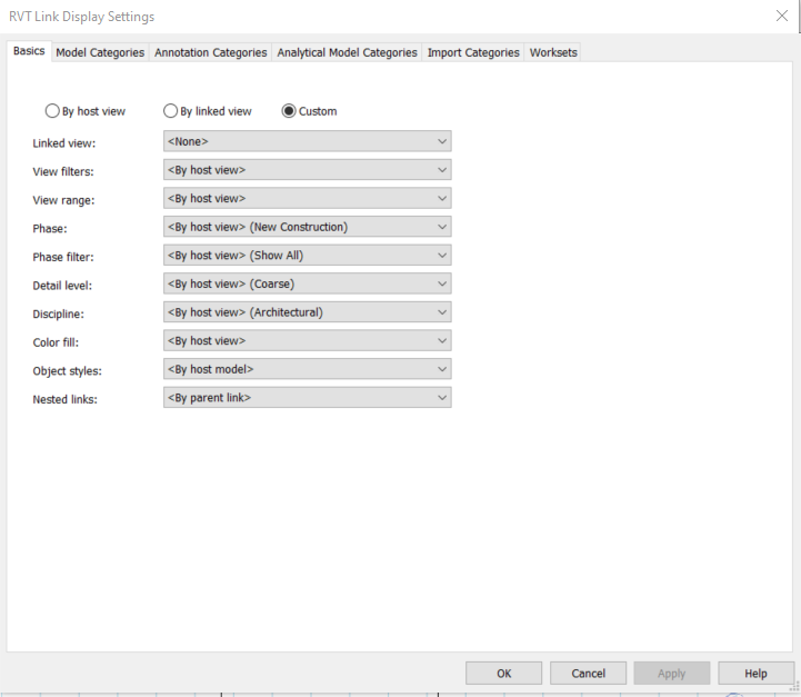 View filter linked model - Autodesk Community