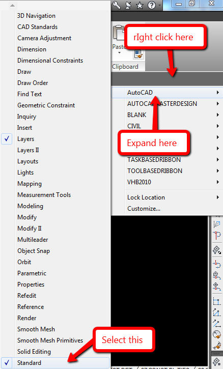 Solved: STANDARD TOOL BAR MISSING - Autodesk Community