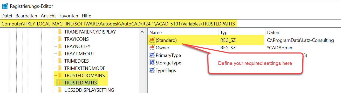 Solved: Deployment of AutoCAD 2022 ignore TrustedPaths - Autodesk Community