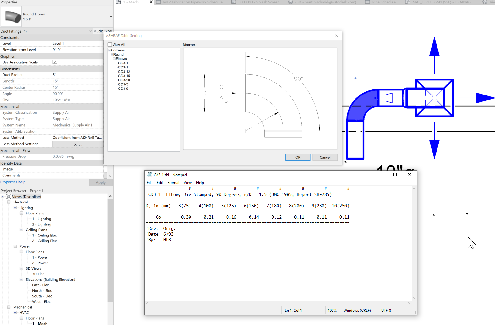 Duct Fitting & ASHRAE Table Autodesk Community