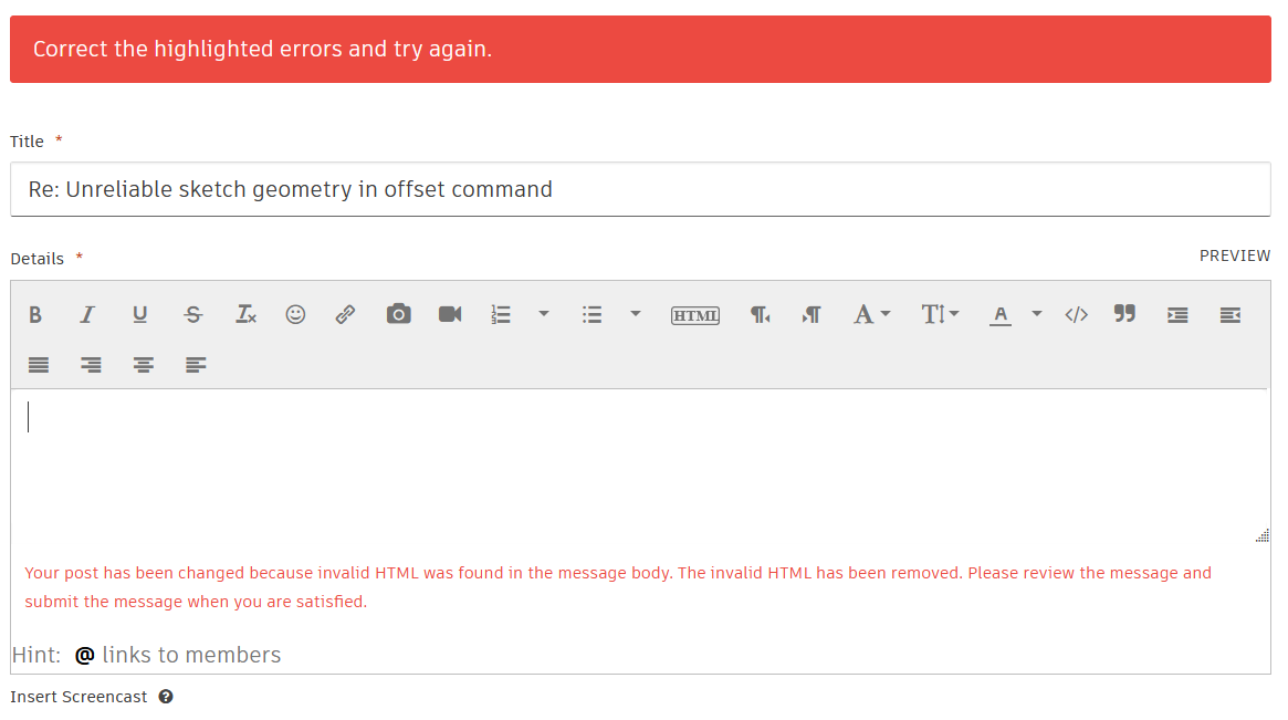 Unreliable sketch geometry in offset command - Autodesk Community