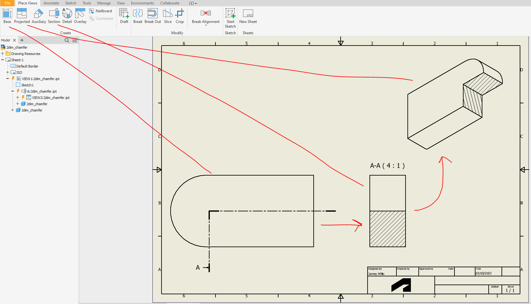 Solved Create a Half section view in drawing Autodesk Community