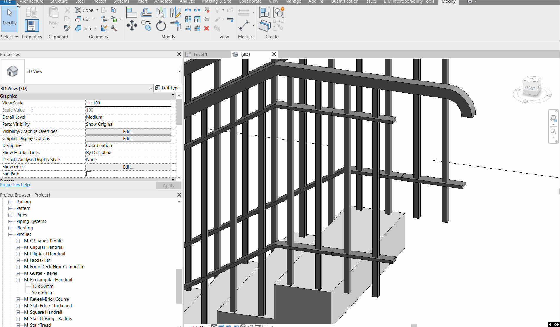 Solved: How to extend railing structure (non-continuous) beyond start ...