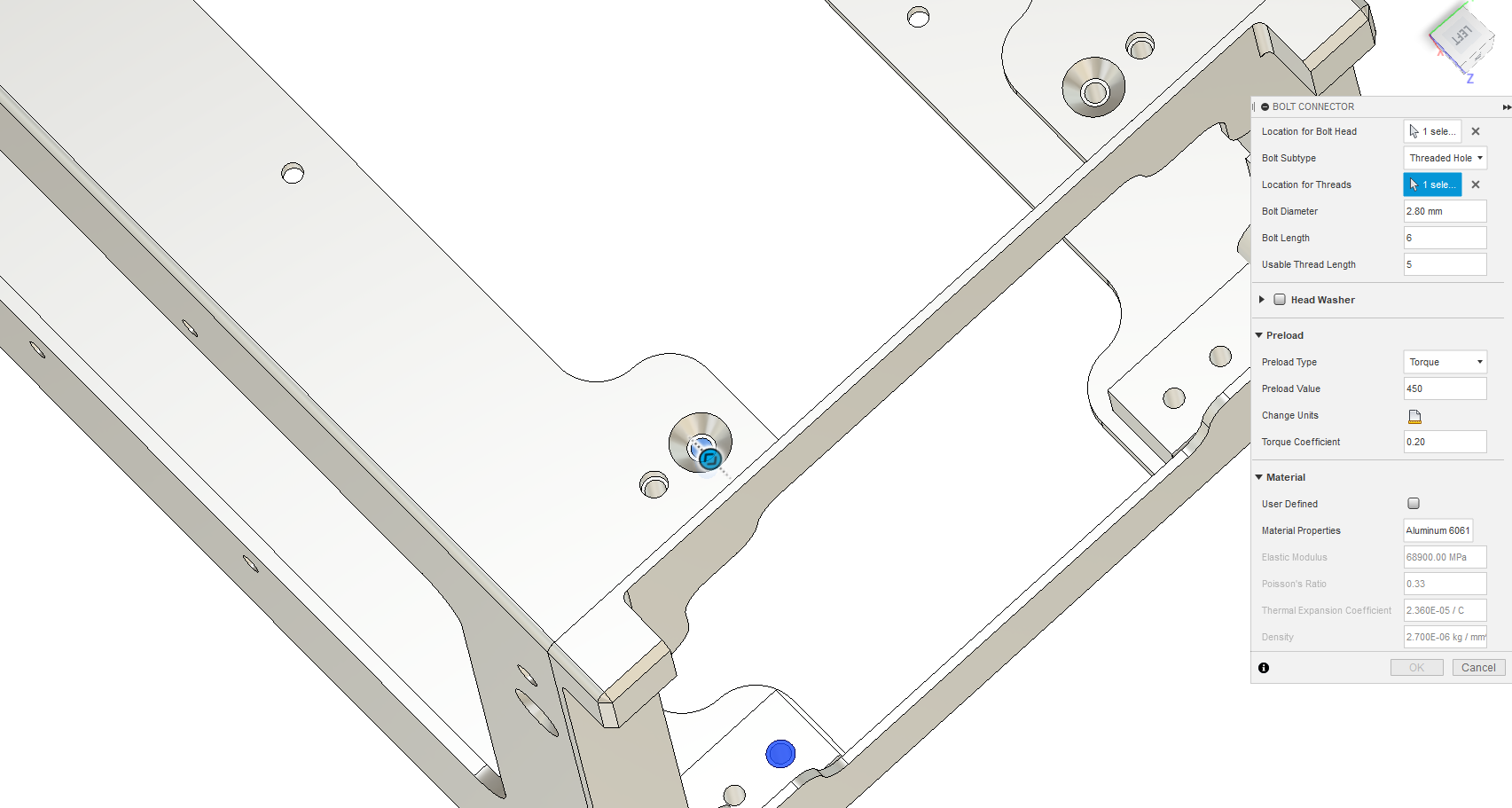 Solved: Can't do a Bolt Connector with thread Hole - Autodesk Community
