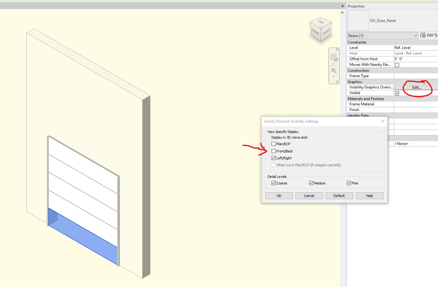 Solved: Door material only shows up in 3d - Autodesk Community